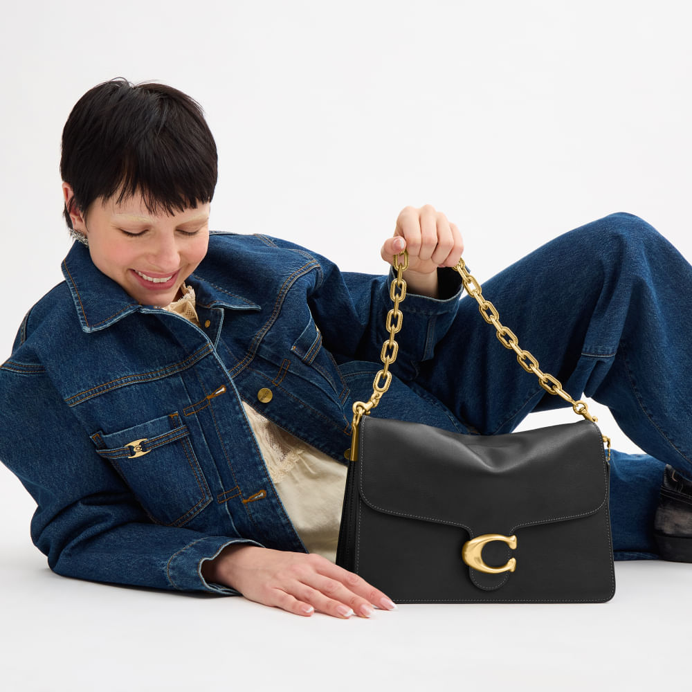Bolsa Chain Tabby Shoulder 30 Coach Preto - coach